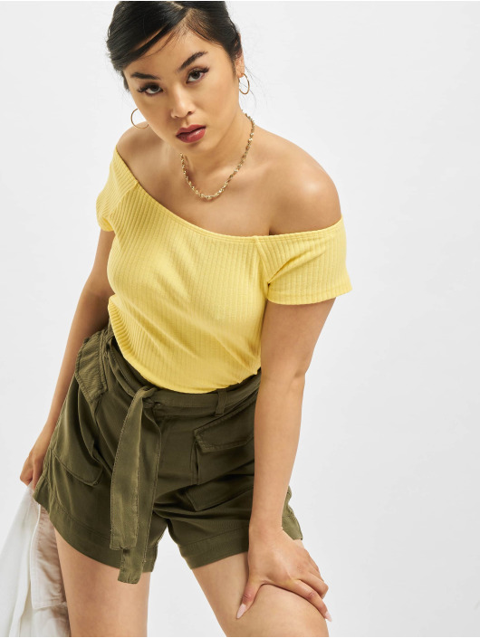 Only Tops sans manche Nella Off-Shoulder jaune